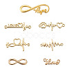 Tibetan Style Alloy Infinity Connectors & Heart Beat Shapes  Links & Word Love Pendants  PALLOY-TA0001-93G-RS-17