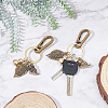 SUPERFINDINGS 2Pcs Brass Keychain KEYC-FH0001-06-3