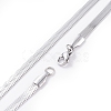 Non-Tarnish 304 Stainless Steel Snake Chains Necklaces NJEW-O058-29P-1