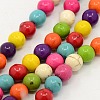 Round Synthetic Turquoise Beads Strands TURQ-G141-8mm-04-1