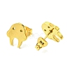 Cute Little Animal Theme 304 Stainless Steel Stud Earrings EJEW-B041-03A-G-2