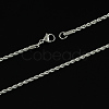 304 Stainless Steel Rope Chain Necklaces STAS-S029-01-2