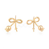 Brass Stud Earring Findings KK-N216-538-1