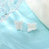 Hypoallergenic Bioceramics Zirconia Ceramic Butterfly Stud Earrings EJEW-C065-01E-2