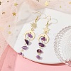 Moon & Sun & Star Brass Asymmetrical Earrings EJEW-JE05461-01-2
