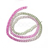 Transparent Gradient Color Glass Beads Strands GLAA-H021-01B-01-4