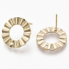 Brass Stud Earring Findings X-KK-T056-14G-NF-1