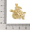 Rack Plating Brass & Clear Cubic Zirconia Pendants KK-L216-057G-3