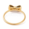 304 Stainless Steel Bowknot Finger Ring for Women RJEW-C086-01-G-3