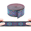 Ethnic Style Embroidery Polyester Ribbon SRIB-WH0007-02D-3