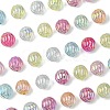 50Pcs UV Plating Rainbow Iridescent Acrylic Beads PACR-CJ0001-28-8