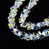 Electroplate Transparent Glass Beads Strands EGLA-N002-20A-B01-5