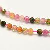 Faceted Natural Tourmaline Beads Strands G-F507-05-3