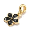 Rack Plating Alloy Enamel Flower European Dangle Charms FIND-B034-55G-06-2