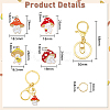 DICOSMETIC DIY Mushroom Elf Charm Keychain Making Kit DIY-DC0001-83-2