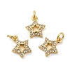 Brass Micro Pave Cubic Zirconia Pendants KK-E048-12G-2