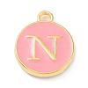 Golden Plated Alloy Enamel Charms ENAM-Q437-14N-1