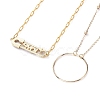 Ring & Safety Pin Shape Pendant Necklace Sets NJEW-JN02833-3