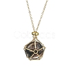 Stainless Steel Macrame Pouch Empty Stone Holder for Pendant Necklaces Making NJEW-TA00121-01-6