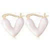 Enamel Heart Hoop Earrings JE1108A-1