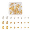 Kissitty 105Pcs 12 Styles Brass Hollow Beads KK-KS0001-27-10