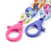 Personalized Rainbow CCB Plastic & Acrylic Curb Chain Necklaces X-NJEW-JN02878-01-2