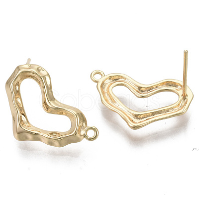 Brass Stud Earring Findings KK-R130-039B-NF-1