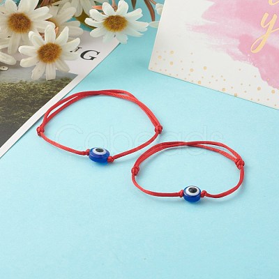 Adjustable Nylon Thread Cord Bracelets Set for Mom & Daughter BJEW-JB06527-1