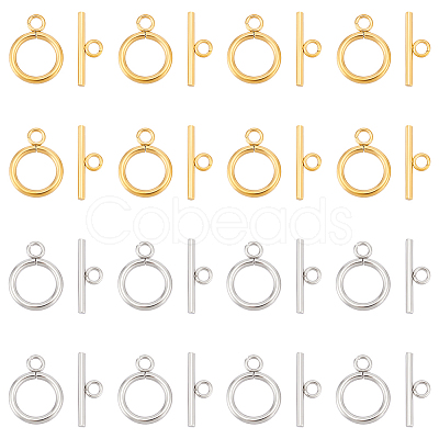 Unicraftale 304 Stainless Steel Ring Toggle Clasps STAS-UN0002-21-1