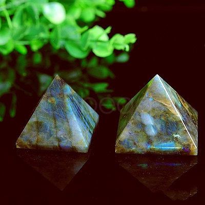 Natural Labradorite Pyramid Figurines PW-WG65243-01-1