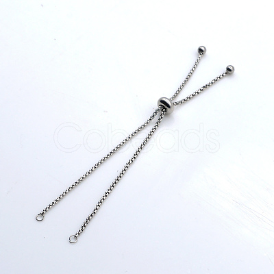 Tarnish Resistant Adjustable 201 Stainless Steel Slider Bracelets Making STAS-S105-JN646-1-1