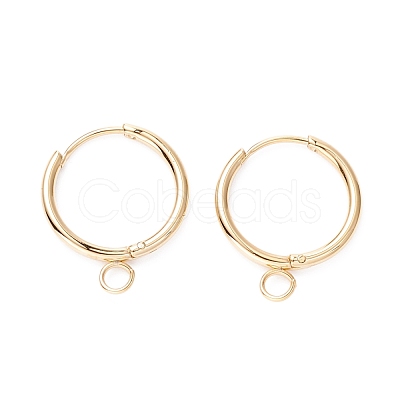 201 Stainless Steel Huggie Hoop Earring Findings STAS-P283-01P-G-1