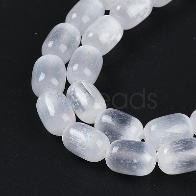 Natural Selenite Beads Strands G-F750-A-1