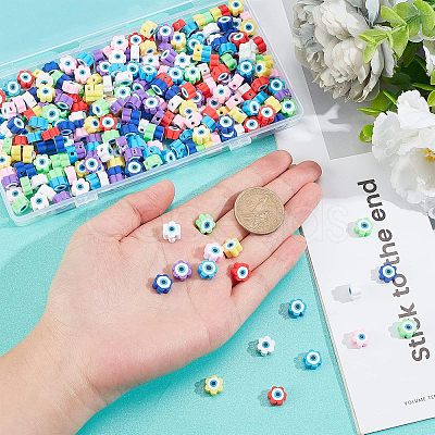 SUPERFINDINGS 320Pcs 8 Colors  Handmade Polymer Clay Beads CLAY-FH0001-17-1