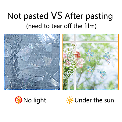 16 Sheets 4 Styles Waterproof PVC Colored Laser Stained Window Film Adhesive Static Stickers DIY-WH0314-067-1