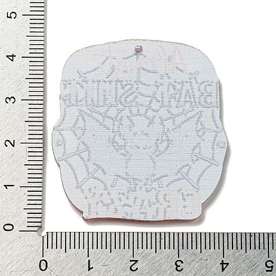 Halloween Printed Acrylic Pendants OACR-P026-D02-1