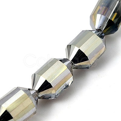 Electroplated Glass Beads EGLA-E006-14-1