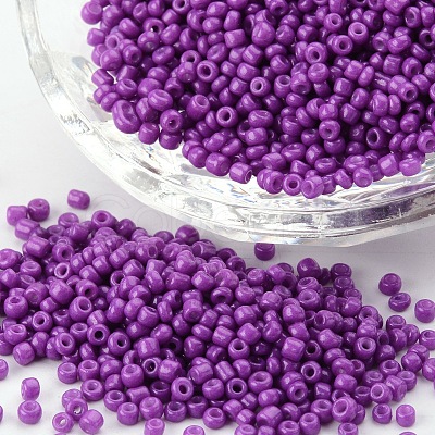 8/0 3mm Baking Paint Glass Seed Beads Loose Spacer Beads X-SEED-S002-K13-1