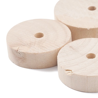 (Defective Closeout Sale: Crack) Unfinished Wooden Wheels DIY-XCP0001-94-1