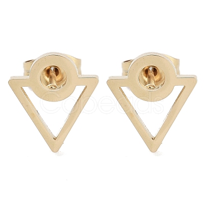 PVD Vacuum Plating 304 Stainless Steel Stud Earrings for Women EJEW-A048-34G-1