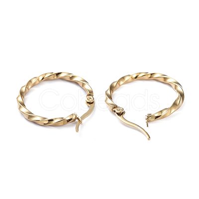 201 Stainless Steel Hoop Earrings EJEW-I245-07B-1