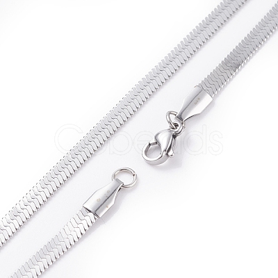 Non-Tarnish 304 Stainless Steel Snake Chains Necklaces NJEW-O058-29P-1