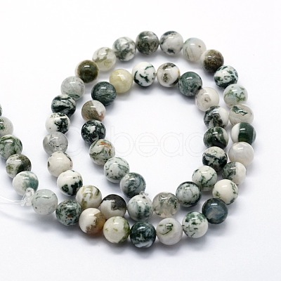 Natural Tree Agate Beads Strands X-G-I199-03-10mm-1