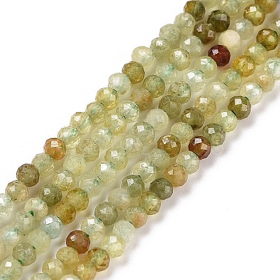 Natural Green Garnet Beads Strands G-C009-A23-1