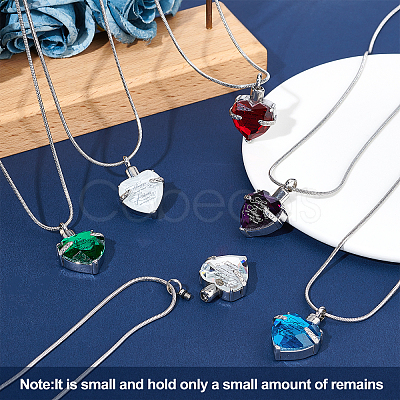 CREATCABIN March Glass Urn Pendant Necklace DIY Making Kit DIY-CN0001-82J-1