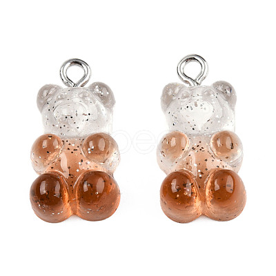 Transparent Resin Pendants RESI-R429-31E-1