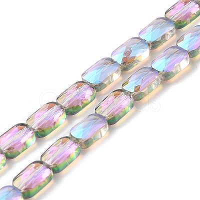 Transparent Electroplate Glass Beads Strands EGLA-I017-03-FR01-1