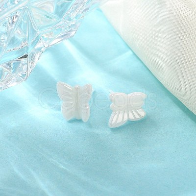 Hypoallergenic Bioceramics Zirconia Ceramic Butterfly Stud Earrings EJEW-C065-01E-1