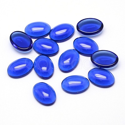 K9 Glass Cabochons Oval Flat Back Cabochons GGLA-L002D-05-1