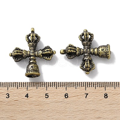 Tibetan Style Brass Pendants KK-M284-27C-AB-1